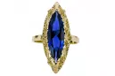 14K Yellow gold Sapphire Ring Vintage vrc005y